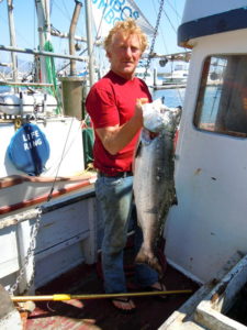 Beautiful salmon fresh off the boat